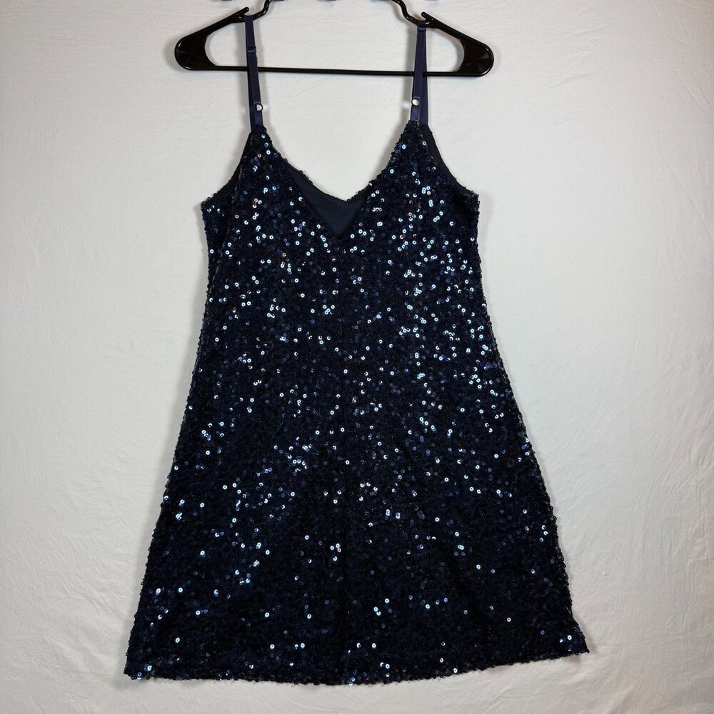 Bailey Blue Navy Sequin Mini Dress Size M
